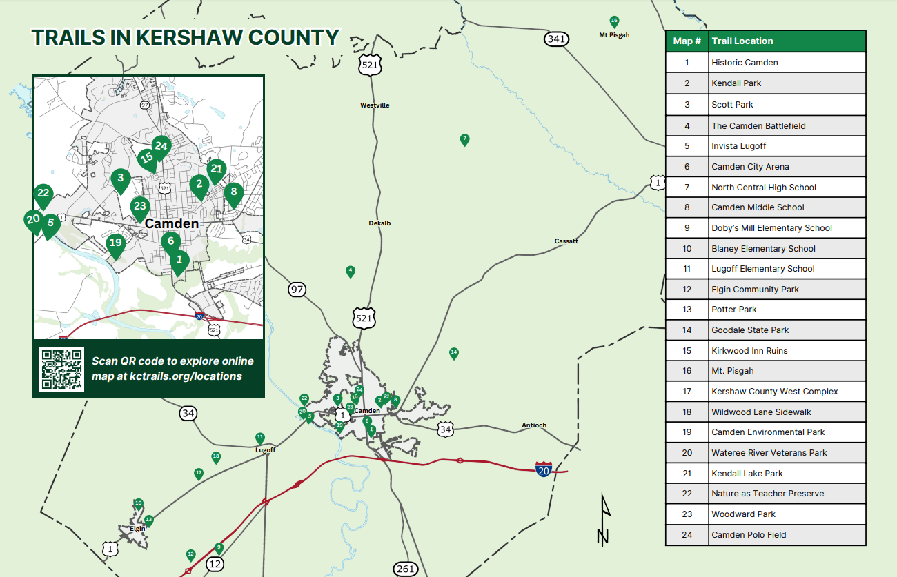 kershaw county trail map